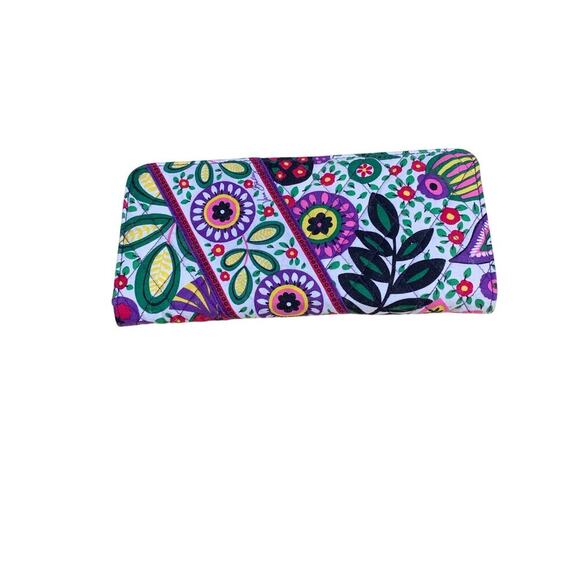 Vera Bradley Viva La Vera Wallet NWOT Floral Print Fold Over Organizer - Picture 2 of 8